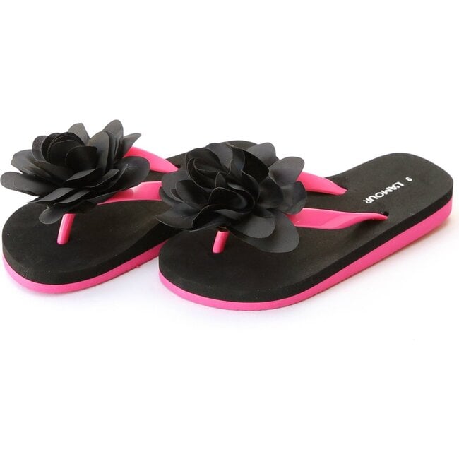 Joyce Flower EVA Flip Flop, Black