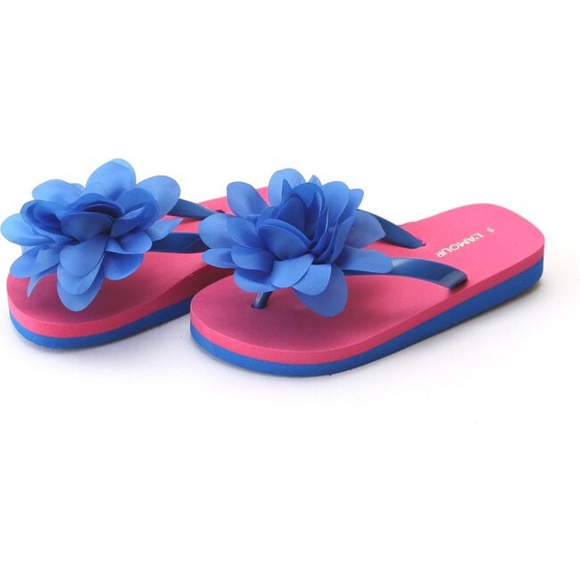 Joyce Flower EVA Flip Flop, Royal Blue