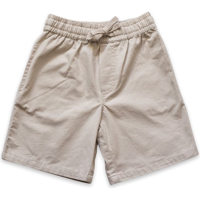 Pull On Straight Shorts, Ecru