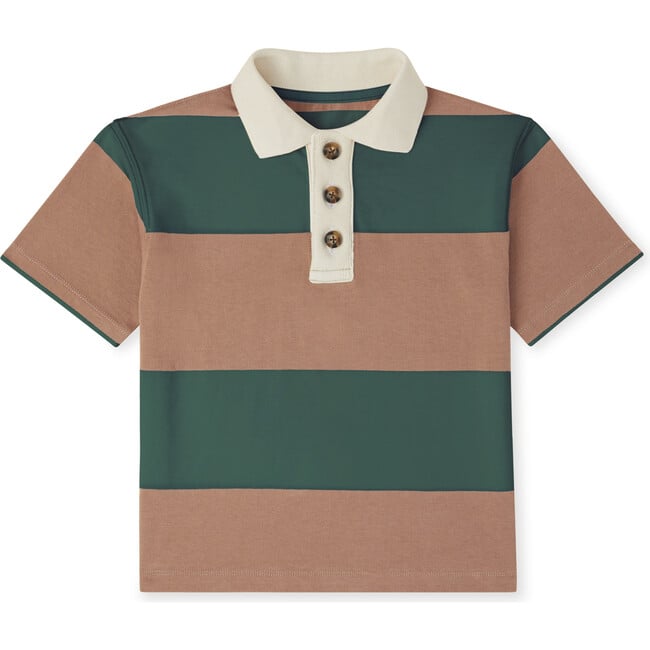 Mountauk Stripe Polo, Brown