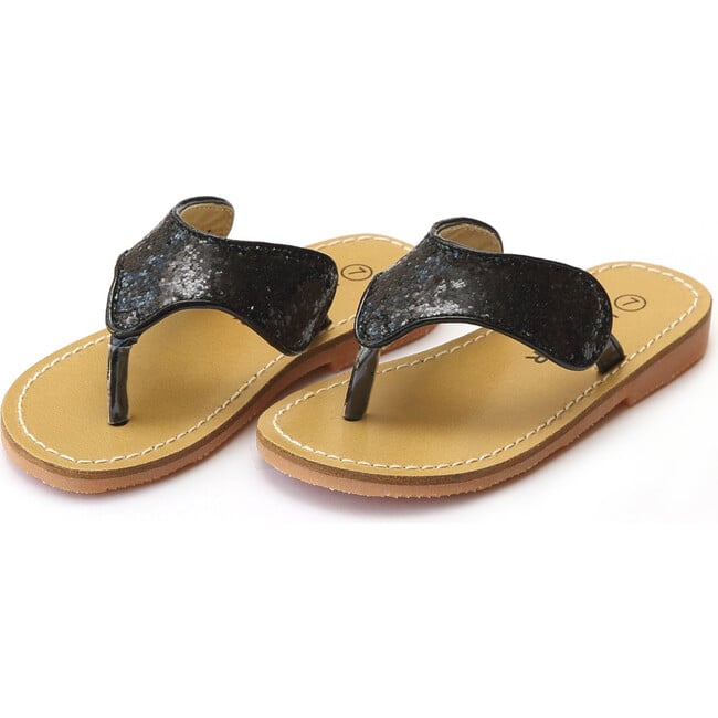 Ramona Glitter Thong Sandal, Black