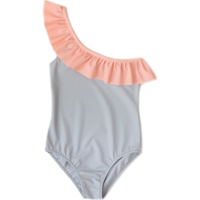 Marley One Shoulder Swimsuit, Grey