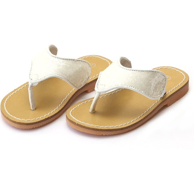 Ramona Glitter Thong Sandal, White