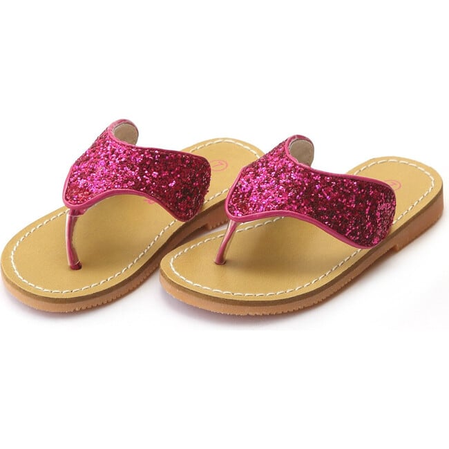Ramona Glitter Thong Sandal, Fuchsia