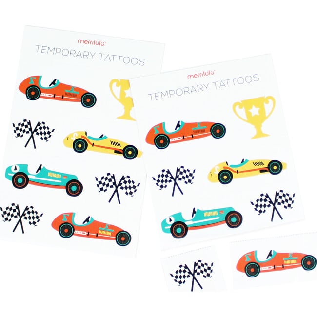 Vintage Race Car Temporary Tattoos