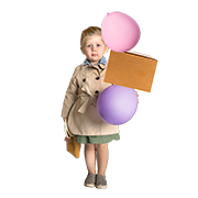 child with balloons
